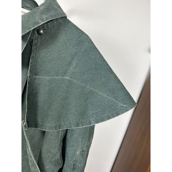 Australian Outback Collection Canvas Duster Jacket Trench Coat Size XL Green - Picture 8 of 11